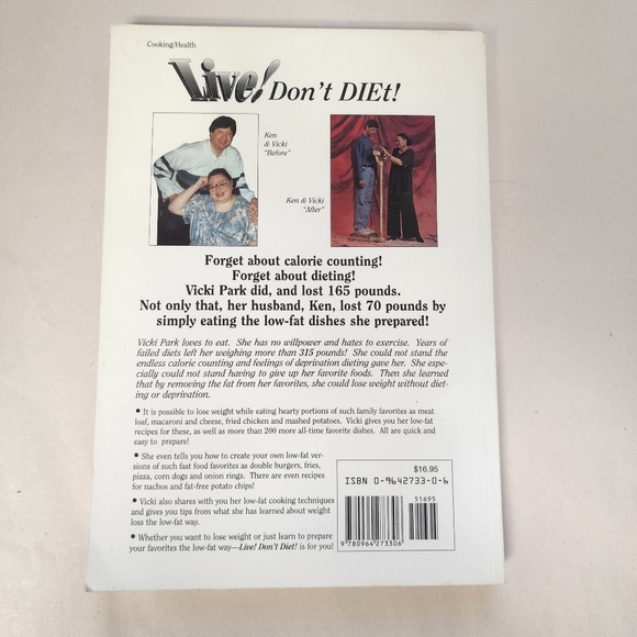 💥REDUCED Live! Don't DIEt! Lowfat Cookbook - Picture 5 of 5
